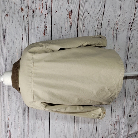 L.L.Bean barn coat cream lined sz medium petite 2 pc - Picture 8 of 16